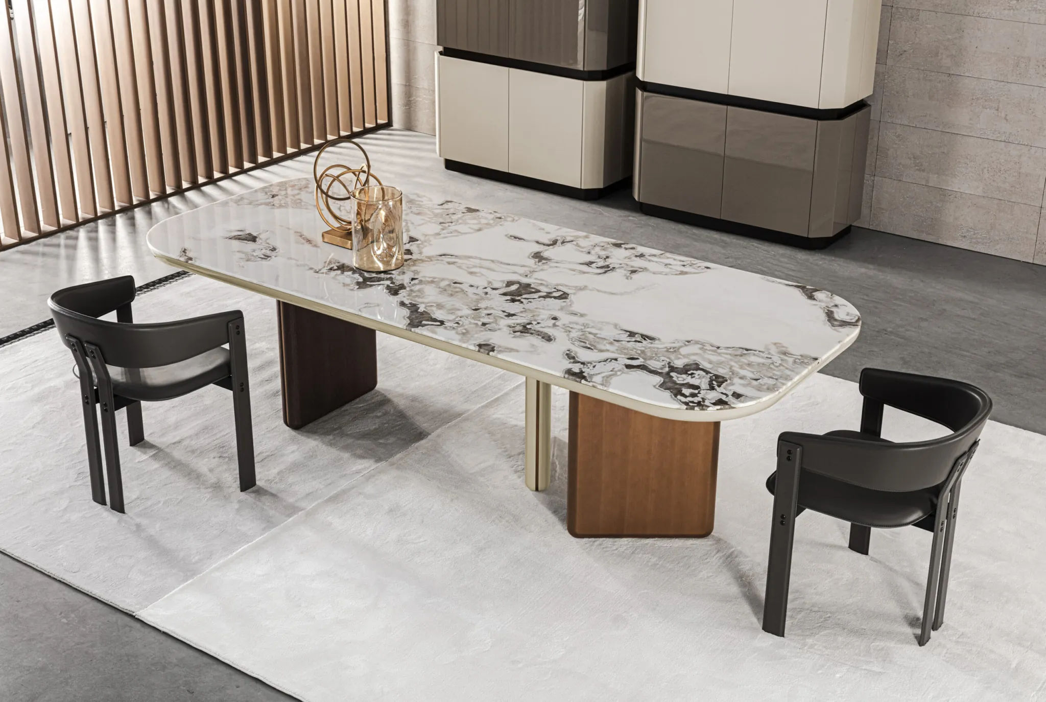 Meroni & Colzani Maggiore, table, sideboard, night table, bookcase